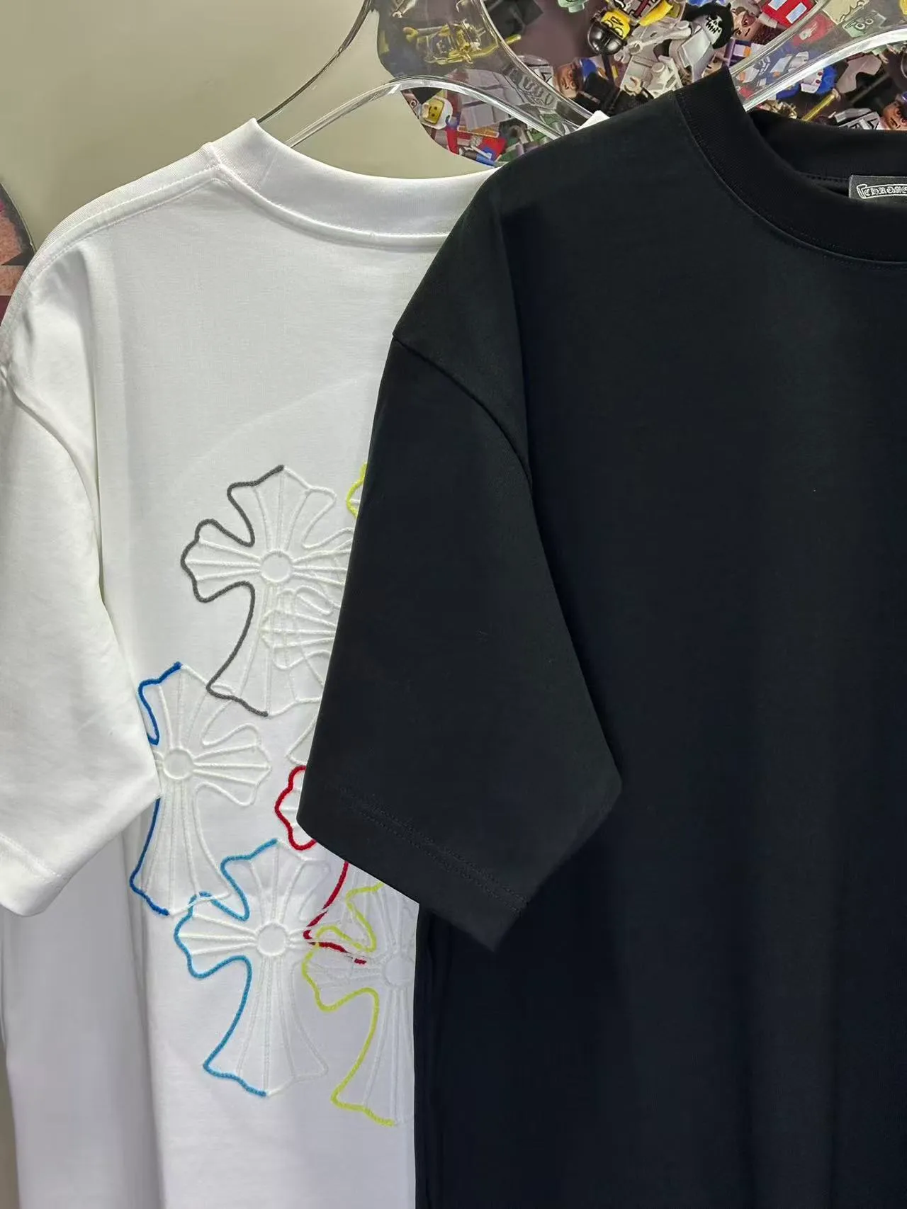 L 26939# 【Come Hearts】 T ！ logo ！ ， ， Breathable ， ！ ， ！ ， Series！ ➕ Quality 🪡 ：Black White SIZE：S-XXL